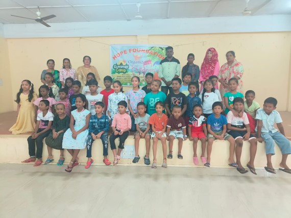 One month summer camp for children at Buniyadabad community hall 
